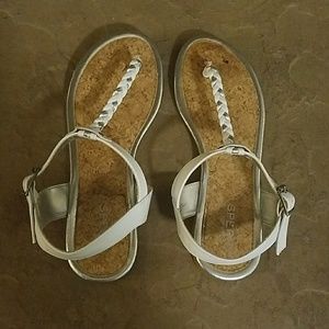 Sperry White/Silver sandals